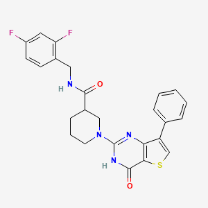 N-(2,4-difluorobenzyl)-1-(4-oxo-7-phenyl-3,4-dihydrothieno[3,2-d]pyrimidin-2-yl)piperidine-3-carboxamide