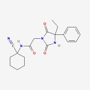 N-(1-cyanocyclohexyl)-2-(4-ethyl-2,5-dioxo-4-phenylimidazolidin-1-yl)acetamide