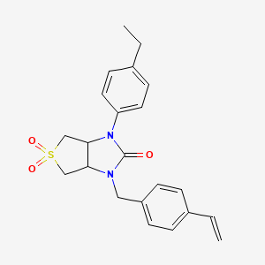 molecular formula C22H24N2O3S B2533397 1-(4-ethylphenyl)-3-(4-vinylbenzyl)tetrahydro-1H-thieno[3,4-d]imidazol-2(3H)-one 5,5-dioxide CAS No. 892312-09-3