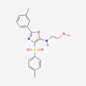 molecular formula C20H22N2O4S B2533400 N-(2-methoxyethyl)-2-(m-tolyl)-4-tosyloxazol-5-amine CAS No. 862741-83-1