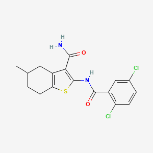 molecular formula C17H16Cl2N2O2S B2533402 2-(2,5-Dichlorobenzamido)-5-methyl-4,5,6,7-tetrahydrobenzo[b]thiophene-3-carboxamide CAS No. 476282-49-2