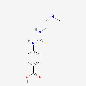 molecular formula C12H17N3O2S B2533405 4-(3-(2-(二甲氨基)乙基)硫脲基)苯甲酸 CAS No. 865612-94-8