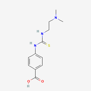 molecular formula C12H17N3O2S B2533405 Acide 4-(3-(2-(diméthylamino)éthyl)thiouréido)benzoïque CAS No. 865612-94-8