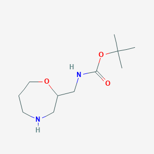 molecular formula C11H22N2O3 B2533407 Tert-butyl n-(1,4-oxazepan-2-ylmethyl)carbamate CAS No. 1854332-36-7