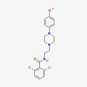 molecular formula C20H23ClFN3O2 B2533408 2-chloro-6-fluoro-N-(2-(4-(4-methoxyphenyl)piperazin-1-yl)ethyl)benzamide CAS No. 1049344-06-0