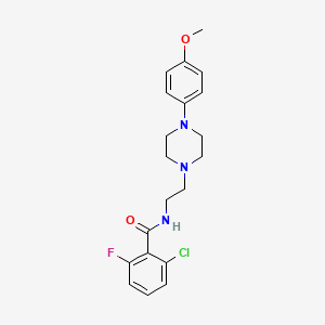 molecular formula C20H23ClFN3O2 B2533408 2-cloro-6-fluoro-N-(2-(4-(4-metoxifenil)piperazin-1-il)etil)benzamida CAS No. 1049344-06-0