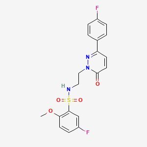 molecular formula C19H17F2N3O4S B2533414 5-fluoro-N-(2-(3-(4-fluorophenyl)-6-oxopyridazin-1(6H)-yl)ethyl)-2-methoxybenzenesulfonamide CAS No. 921879-49-4