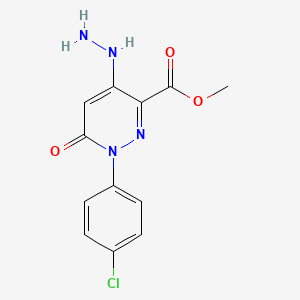 Methyl 1-(4-chlorophenyl)-4-hydrazino-6-oxo-1,6-dihydro-3-pyridazinecarboxylate