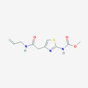 molecular formula C10H13N3O3S B2533425 Methyl (4-(2-(allylamino)-2-oxoethyl)thiazol-2-yl)carbamate CAS No. 952986-21-9