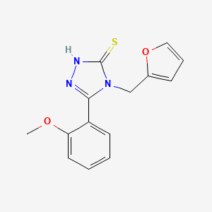 4-(furan-2-ylmethyl)-3-(2-methoxyphenyl)-1H-1,2,4-triazole-5-thione