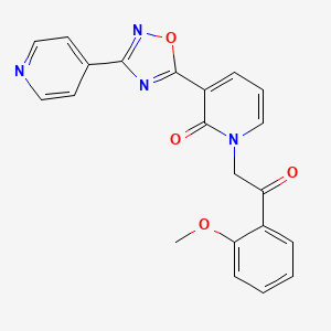 molecular formula C21H16N4O4 B2533433 1-[2-(2-甲氧苯基)-2-氧代乙基]-3-(3-吡啶-4-基-1,2,4-恶二唑-5-基)吡啶-2(1H)-酮 CAS No. 1396684-39-1
