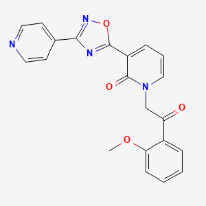 molecular formula C21H16N4O4 B2533433 1-[2-(2-metoxifenil)-2-oxo-etil]-3-(3-piridin-4-il-1,2,4-oxadiazol-5-il)piridin-2(1H)-ona CAS No. 1396684-39-1