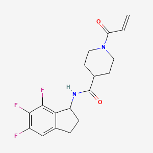1-Prop-2-enoyl-N-(5,6,7-trifluoro-2,3-dihydro-1H-inden-1-yl)piperidine-4-carboxamide