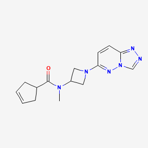 N-methyl-N-(1-{[1,2,4]triazolo[4,3-b]pyridazin-6-yl}azetidin-3-yl)cyclopent-3-ene-1-carboxamide