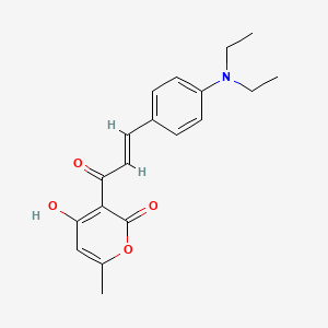 molecular formula C19H21NO4 B2533443 3-[4-(Diethylamino)cinnamoyl]-4-hydroxy-6-methyl-2H-pyran-2-one CAS No. 1141393-07-8