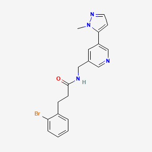 3-(2-bromophenyl)-N-((5-(1-methyl-1H-pyrazol-5-yl)pyridin-3-yl)methyl)propanamide