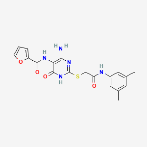N-(4-amino-2-((2-((3,5-dimethylphenyl)amino)-2-oxoethyl)thio)-6-oxo-1,6-dihydropyrimidin-5-yl)furan-2-carboxamide