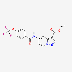 Ethyl 5-(4-(trifluoromethoxy)benzamido)pyrazolo[1,5-a]pyridine-3-carboxylate