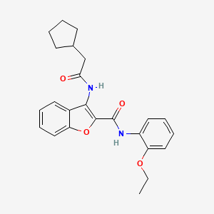 molecular formula C24H26N2O4 B2533458 3-(2-cyclopentylacetamido)-N-(2-ethoxyphenyl)benzofuran-2-carboxamide CAS No. 872609-08-0