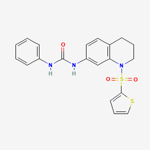 1-Phenyl-3-(1-(thiophen-2-ylsulfonyl)-1,2,3,4-tetrahydroquinolin-7-yl)urea