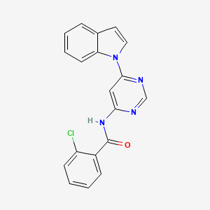 N-(6-(1H-indol-1-yl)pyrimidin-4-yl)-2-chlorobenzamide