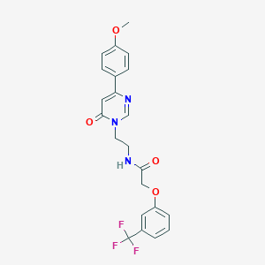 N-(2-(4-(4-methoxyphenyl)-6-oxopyrimidin-1(6H)-yl)ethyl)-2-(3-(trifluoromethyl)phenoxy)acetamide