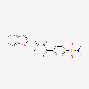 molecular formula C20H22N2O4S B2533474 N-(1-(benzofuran-2-yl)propan-2-yl)-4-(N,N-dimethylsulfamoyl)benzamide CAS No. 2034294-24-9