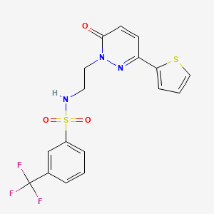 N-(2-(6-oxo-3-(thiophen-2-yl)pyridazin-1(6H)-yl)ethyl)-3-(trifluoromethyl)benzenesulfonamide