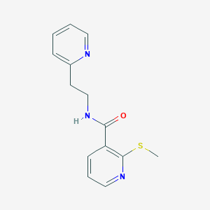 molecular formula C14H15N3OS B2533483 2-(methylsulfanyl)-N-[2-(pyridin-2-yl)ethyl]pyridine-3-carboxamide CAS No. 1181543-00-9