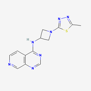 molecular formula C13H13N7S B2533487 N-[1-(5-Methyl-1,3,4-thiadiazol-2-yl)azetidin-3-yl]pyrido[3,4-d]pyrimidin-4-amine CAS No. 2415523-39-4