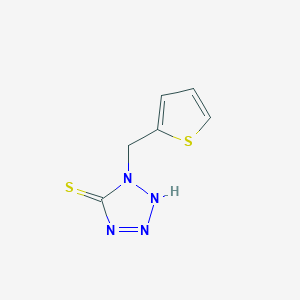 molecular formula C6H6N4S2 B2533489 5-Mercapto-1-(thiophen-2-ylmethyl)-1H-1,2,3,4-tetrazol CAS No. 872108-04-8