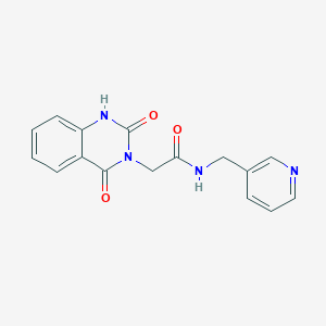 molecular formula C16H14N4O3 B2533492 2-(2,4-二氧代-1H-喹唑啉-3-基)-N-(吡啶-3-基甲基)乙酰胺 CAS No. 688773-29-7