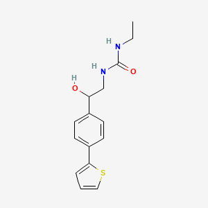 molecular formula C15H18N2O2S B2533493 1-Ethyl-3-[2-hydroxy-2-(4-thiophen-2-ylphenyl)ethyl]urea CAS No. 2380189-94-4