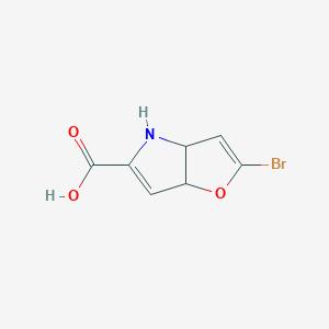 molecular formula C7H6BrNO3 B2533495 2-bromo-4,6a-dihydro-3aH-furo[3,2-b]pyrrole-5-carboxylic acid CAS No. 1260790-91-7