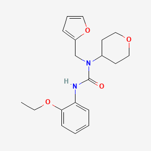molecular formula C19H24N2O4 B2533496 3-(2-ethoxyphenyl)-1-(furan-2-ylmethyl)-1-(tetrahydro-2H-pyran-4-yl)urea CAS No. 1448037-84-0