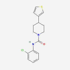 molecular formula C16H17ClN2OS B2533498 N-(2-氯苯基)-4-(噻吩-3-基)哌啶-1-甲酰胺 CAS No. 1396869-89-8