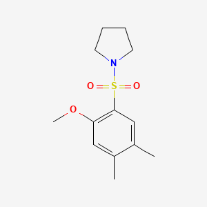 molecular formula C13H19NO3S B2533504 [(2-Methoxy-4,5-dimethylphenyl)sulfonyl]pyrrolidine CAS No. 708216-81-3