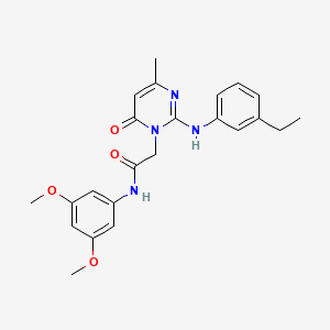 N-(3,5-dimethoxyphenyl)-2-(2-((3-ethylphenyl)amino)-4-methyl-6-oxopyrimidin-1(6H)-yl)acetamide