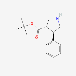 molecular formula C15H21NO2 B2533511 Tert-butyl (3S,4R)-4-phenylpyrrolidine-3-carboxylate CAS No. 1909294-17-2