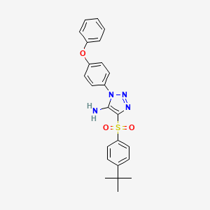 molecular formula C24H24N4O3S B2533522 4-((4-(tert-butyl)phenyl)sulfonyl)-1-(4-phenoxyphenyl)-1H-1,2,3-triazol-5-amine CAS No. 1207004-05-4