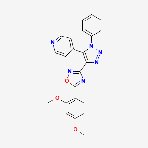 4-{4-[5-(2,4-dimethoxyphenyl)-1,2,4-oxadiazol-3-yl]-1-phenyl-1H-1,2,3-triazol-5-yl}pyridine