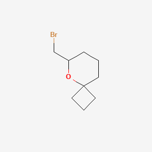 molecular formula C9H15BrO B2533535 6-(Bromomethyl)-5-oxaspiro[3.5]nonane CAS No. 1872681-59-8