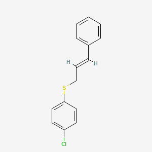 molecular formula C15H13ClS B2533539 肉桂烯基(4-氯苯基)硫醚 CAS No. 136811-66-0