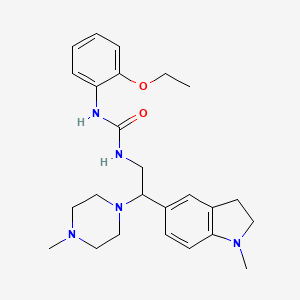 molecular formula C25H35N5O2 B2533547 1-(2-乙氧基苯基)-3-(2-(1-甲基吲哚啉-5-基)-2-(4-甲基哌嗪-1-基)乙基)脲 CAS No. 1171521-82-6