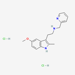 2-(5-methoxy-2-methyl-1H-indol-3-yl)-N-(pyridin-2-ylmethyl)ethanamine dihydrochloride