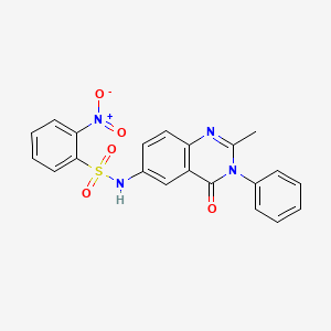 N-(2-methyl-4-oxo-3-phenyl-3,4-dihydroquinazolin-6-yl)-2-nitrobenzenesulfonamide