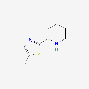 molecular formula C9H14N2S B2533562 2-(5-Methyl-1,3-thiazol-2-yl)piperidine CAS No. 1249785-81-6