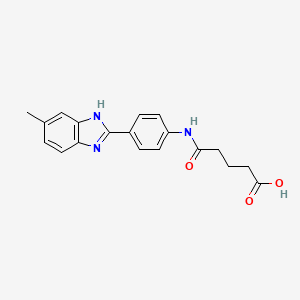 molecular formula C19H19N3O3 B2533569 5-((4-(5-methyl-1H-benzo[d]imidazol-2-yl)phenyl)amino)-5-oxopentanoic acid CAS No. 894741-72-1