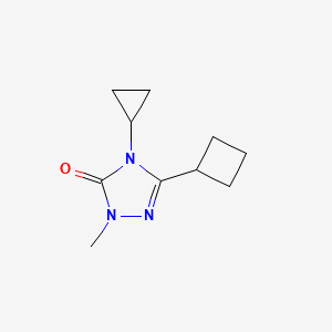 molecular formula C10H15N3O B2533571 3-cyclobutyl-4-cyclopropyl-1-methyl-4,5-dihydro-1H-1,2,4-triazol-5-one CAS No. 2201953-80-0