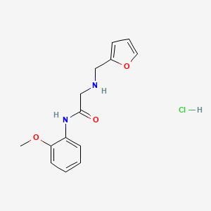 molecular formula C14H17ClN2O3 B2533588 2-[(2-furylmethyl)amino]-N-(2-methoxyphenyl)acetamide hydrochloride CAS No. 1171223-21-4